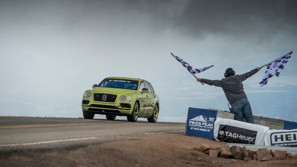 Bentley Bentayga climbs to Pikes Peak SUV record